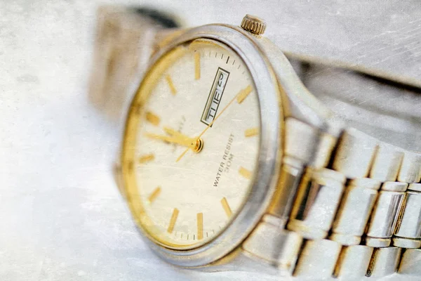 Old wristwatch with metal wristlet Stock Picture