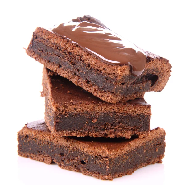 Fatias de brownie — Fotografia de Stock