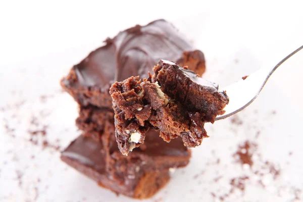 Rodajas de un brownie — Foto de Stock