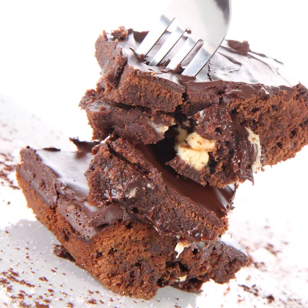 Rodajas de un brownie — Foto de Stock