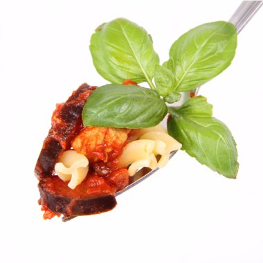 makarna üzerine çatal