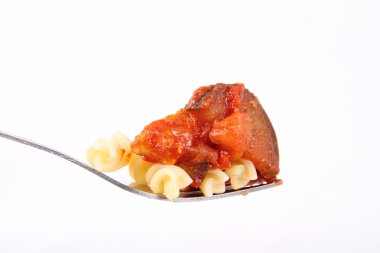 makarna üzerine çatal