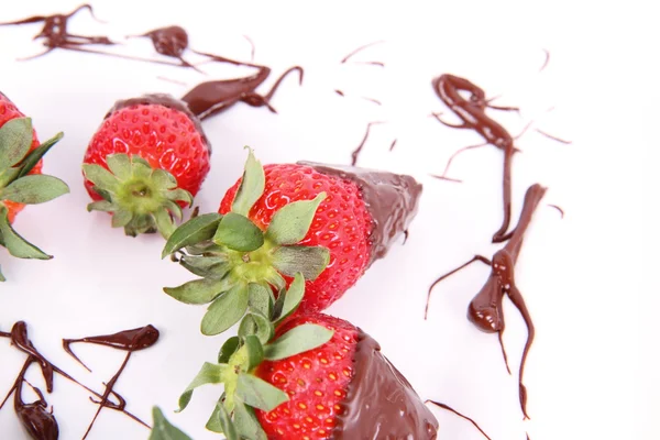 Chocolate covered strawberries — Stock Photo, Image