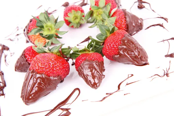 Fragole ricoperte di cioccolato — Foto Stock