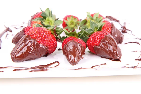 Fragole ricoperte di cioccolato — Foto Stock