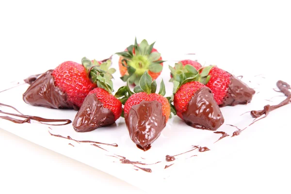 Fresas cubiertas de chocolate —  Fotos de Stock
