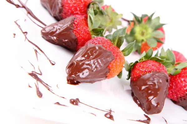 Fresas cubiertas de chocolate —  Fotos de Stock