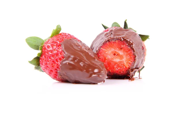 Chocolate covered strawberries — Stock Photo, Image