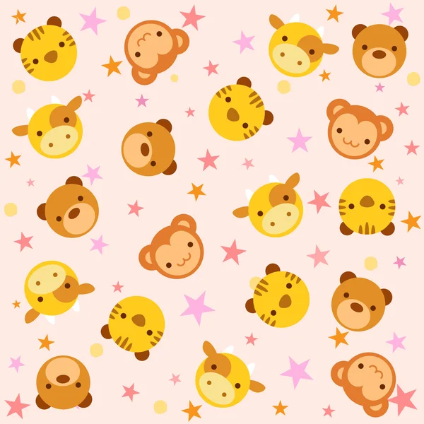 Pattern with baby animals