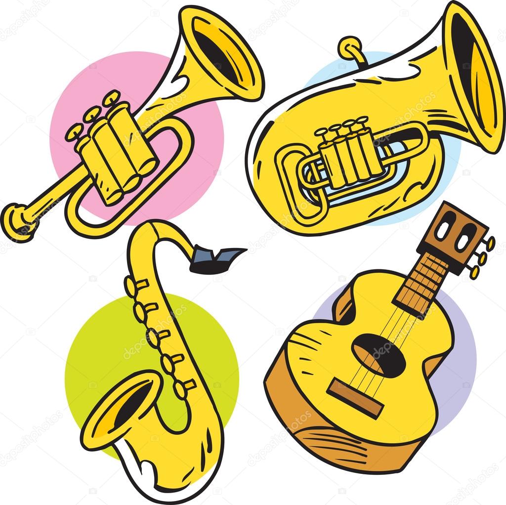 Musical Instruments Stock Vector Image by ©Verzhy #22111997 Musical Instruments Stock Vector Image by ©Verzhy #22111997