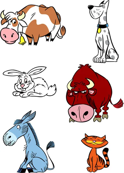 Farm animals — Stock Vector