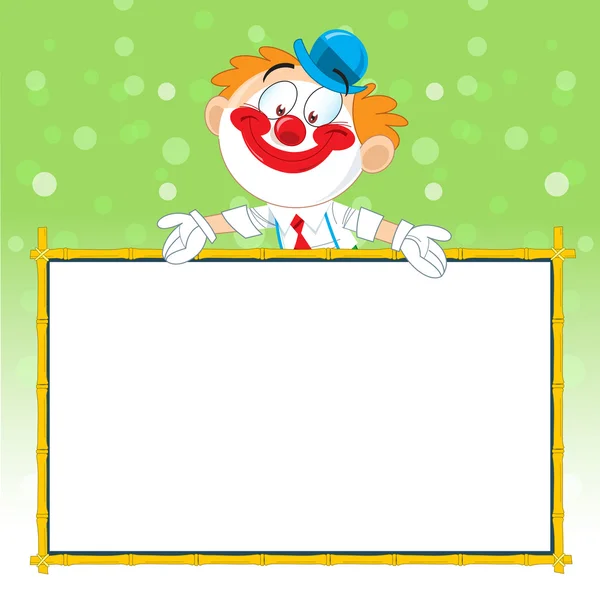 Clown adverteert — Stockvector