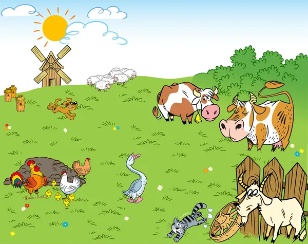 Farmyard — Stock Vector