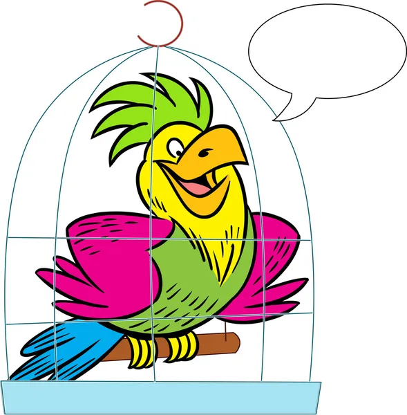 Говорящий попугай — стоковый вектор