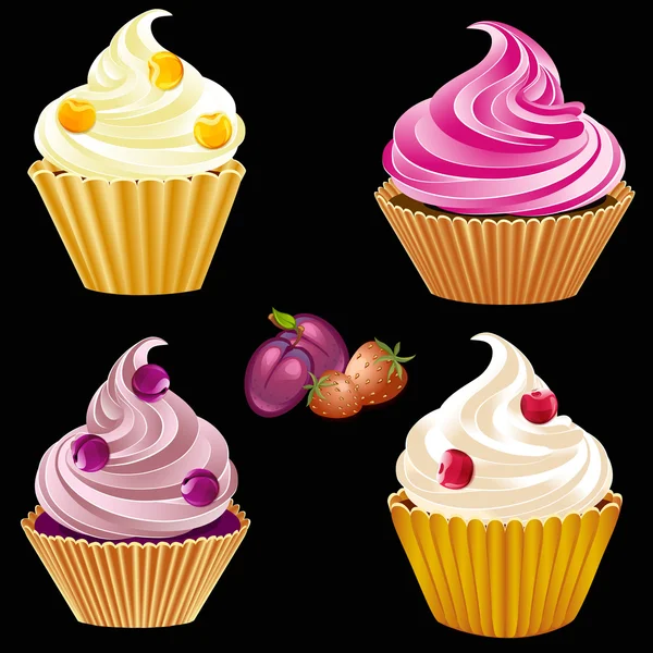 Set of cakes — Stock Vector