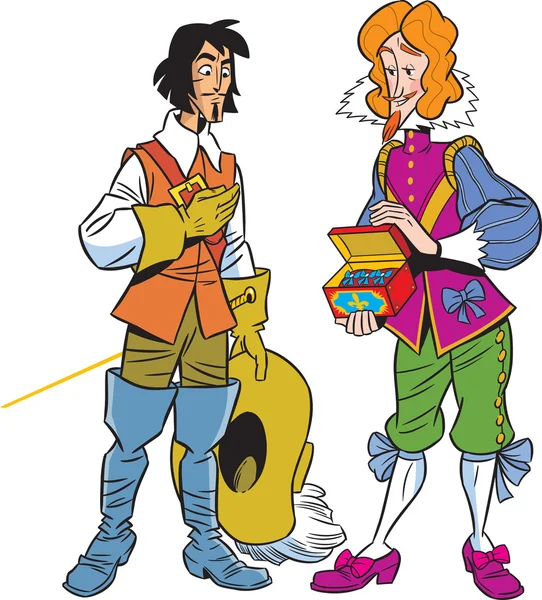 Musketeer and the viscount — Stock Vector