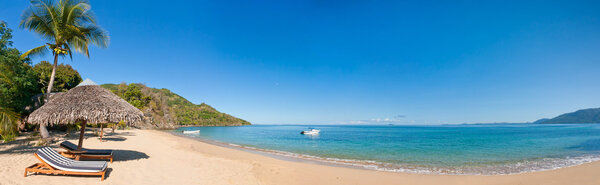 Panoramic tropical beach