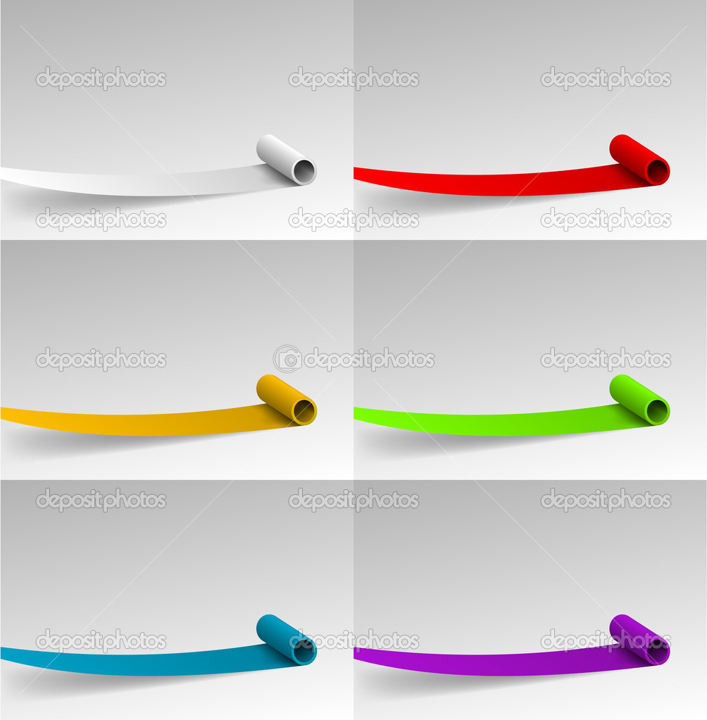 Abstract Ribbon Background Set