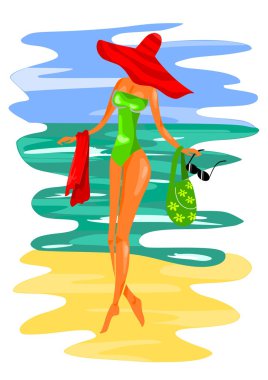 Kumsalda genç kadınlar