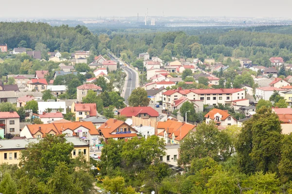 Olsztyn vista da cidade do castelo. Polónia — Fotografia de Stock