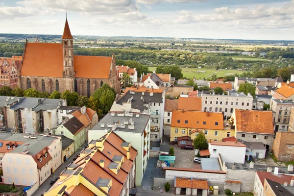 Aerial view on Chelmno - Poland. — Stock Photo, Image