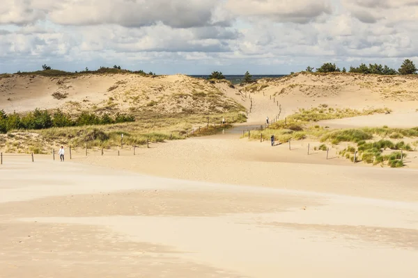 Entrance to dunes in Leba. — Stock Photo, Image