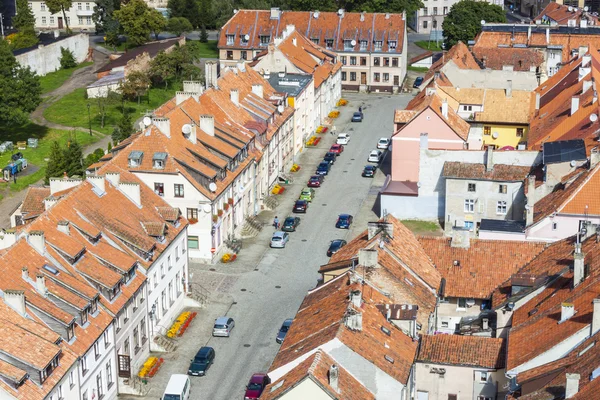 Red roofs - Reszel, Poland. — Stock Photo, Image