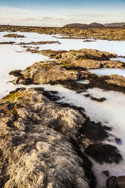 volkanik göl spa - blue lagoon, İzlanda