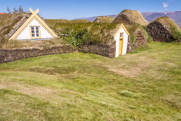 Typical Icelandic farm - Glaumber, Iceland. Stock Picture