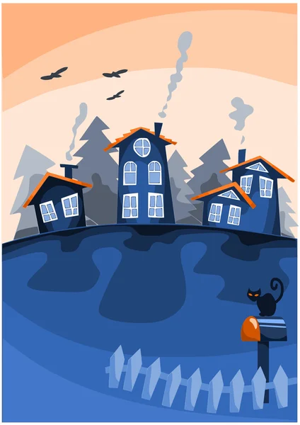 renkli gökyüzü günbatımı Köyü