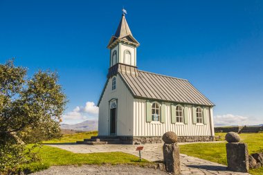 Pingvallkirkja church - Iceland clipart