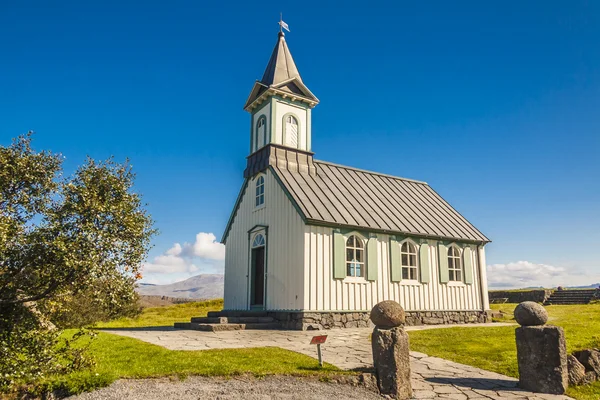 Pingvallkirkja kerk - IJsland — Stockfoto