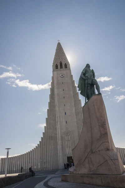 Hallgrimskirkja 教堂-冰岛. — 图库照片