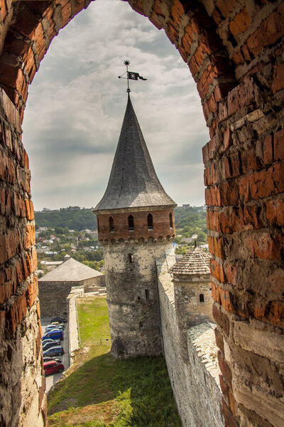 Old castle in Kamianets Podilskyi, Ukraine, Europe.