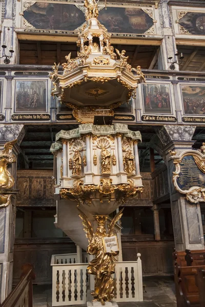 Jawor, Polen - 20 april: interieur van evangelische-augsburg confe — Stockfoto