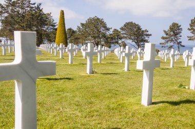 askeri mezarlığı - omaha beach Normandiya Fransa.