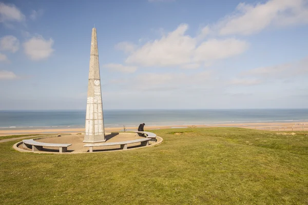 Den 1: a infanteridivision Monument nära Omaha Beach, Normandie - — Stockfoto