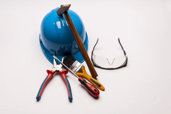 Workers tools - white background — Stock Photo, Image