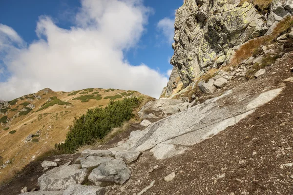 Ίχνος από Kasprowy Wierch Czerwone Wierchy - Tatras βουνό — Φωτογραφία Αρχείου