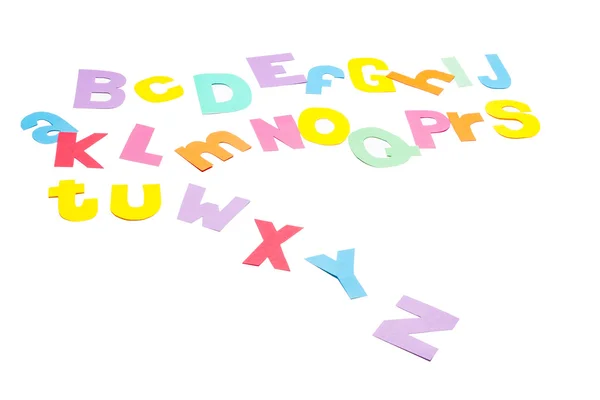 Volledige kleurrijke alfabet - papier werk. — Stockfoto