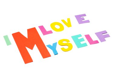 Kendimi - beyaz arka plan seviyorum.