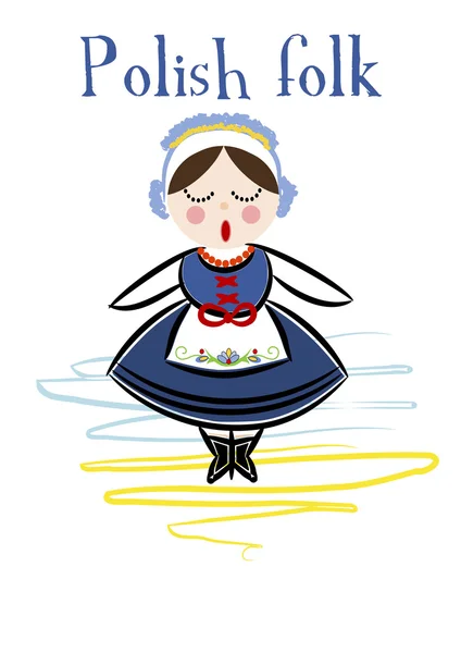geleneksel Lehçe kostüm (kaszuby) - vektör.