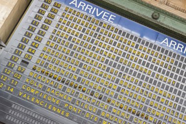 varış kurulu - gare du nord, paris.