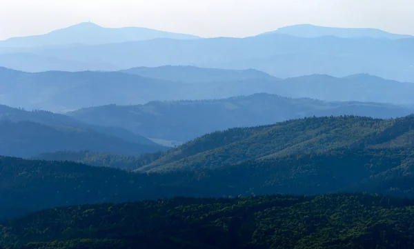 Misty horizons blue tones — Stock Photo, Image