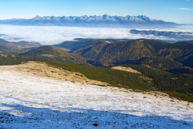 düşük tatras üzerinden yüksek tatras