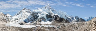 everest m.ö dan herhangi bir zamanda, nuptse, buzul ve buz-Güz khumbu panoramik manzaralı.