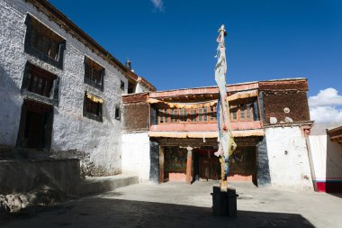 Karsha gompa - buddhist monastery in Zanskar valley - Ladakh - Jammu and Kashmir - India clipart