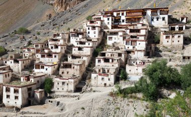 lingshed (lingshet, lingshot) gompa - Budist manastır zanskar vadi - ladakh - jamu ve Keşmir - Hindistan