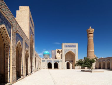 Görünümü kalon cami ve Minare - buhara - Özbekistan
