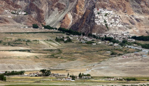 Karsha gompa - buddhistický klášter v zanskar údolí - ladakh - Džammú a Kašmír - Indie — Stock fotografie